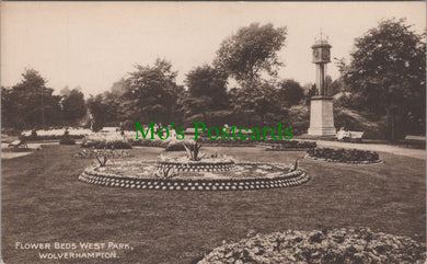 Staffordshire Postcard - Wolverhampton Flower Beds, West Park  DC1260
