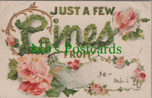 Load image into Gallery viewer, Embossed Greetings Postcard - Just a Few Lines From...   SW11844
