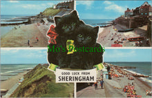 Load image into Gallery viewer, Norfolk Postcard - Black Cats, Good Luck From Sheringham SW13419