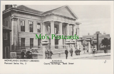 Scotland Postcard - Airdrie County Buildings, Bank Street  SW13543
