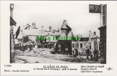 France Postcard - Siege of Paris, La Grande Rue a Champigny  SW13534
