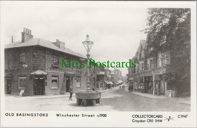 Hampshire Postcard - Old Basingstoke, Winchester Street c1900 -  SW13539