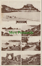 Load image into Gallery viewer, Jersey Postcard - Gorey Castle, La Corbiere Lighthouse  SW12060
