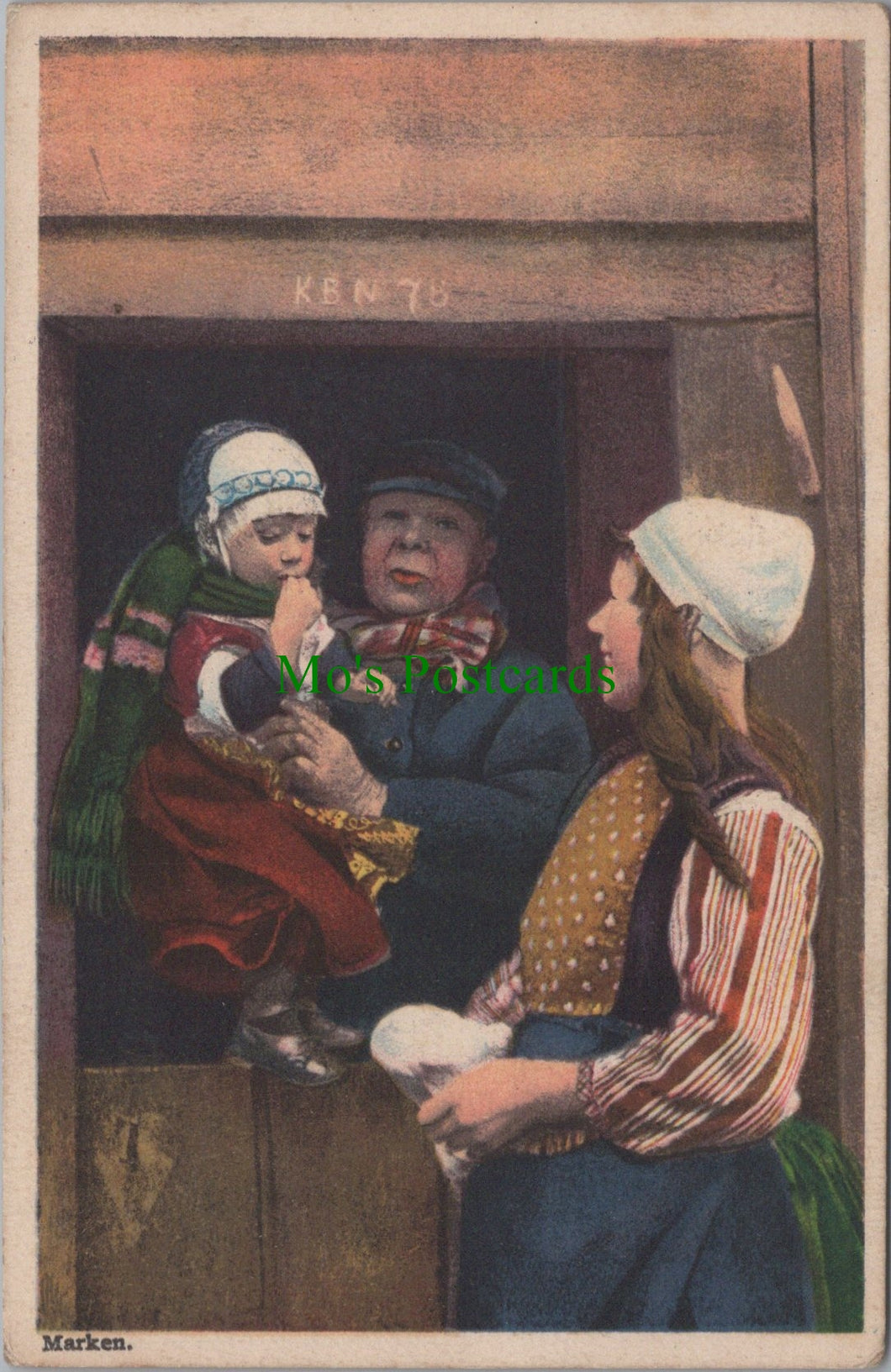 Netherlands Postcard - Marken Family  SW12724