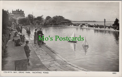 Wales Postcard - Colwyn Bay, Eirias Park, Yachting Pond   SW11120