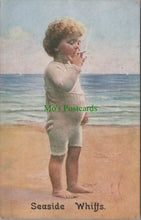 Load image into Gallery viewer, Children Postcard - Child Smoking, Seaside Whiffs  SW11157