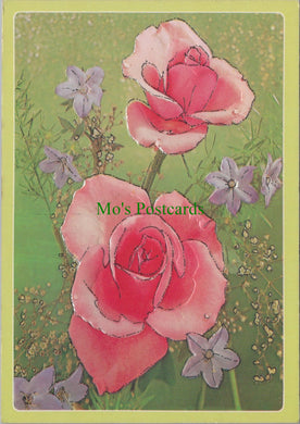Embossed Nature Postcard - Flowers, Roses SW12842