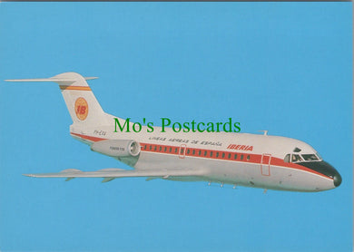 Aviation Postcard - Iberia Fokker F28 Mk1000 Aeroplane SW12881