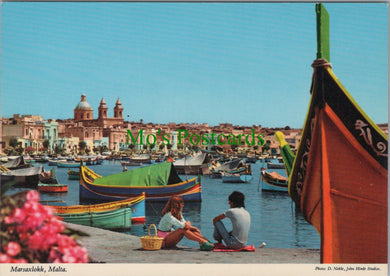 Malta Postcard - Marsaxlokk Fishing Village SW11347