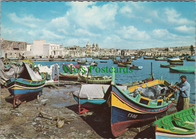 Malta Postcard - Marsaxlokk Fishing Village SW11348