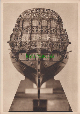 Maritime Museum Postcard - Stern of a Fourth-Rate of 50 Guns c.1691 - SW11391