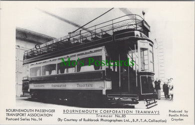 Dorset Postcard - Bournemouth Corporation Tramways Tramcar No 85 - SW11689