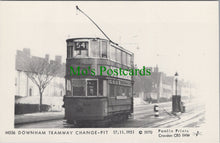 Load image into Gallery viewer, Tram Postcard - Downham Tramway Change-Pit in 1951 - SW11690