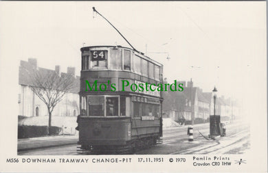 Tram Postcard - Downham Tramway Change-Pit in 1951 - SW11690