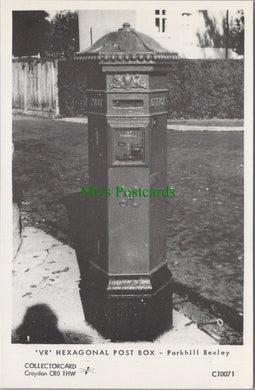 London Postcard - Parkhill, Bexley, 'VR' Hexagonal Post Box SW11600