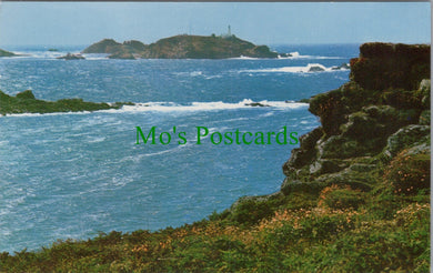 Cornwall Postcard - Round Island Lighthouse From White Island SW11793