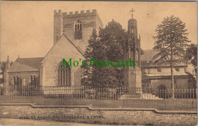 Wales Postcard - St Asaph Cathedral and Cross DC1122
