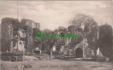 Wales Postcard - Raglan Castle, Fountain Court  SW13120
