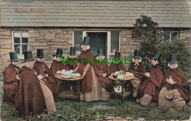 Welsh Costume Postcard - Welsh Women's Tea Party   SW13128