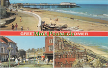 Load image into Gallery viewer, Norfolk Postcard - Greetings From Cromer SW11518
