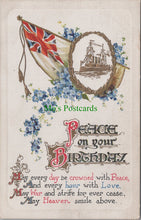 Load image into Gallery viewer, Greetings Postcard - Patriotic, Peace on Your Birthday SW12695
