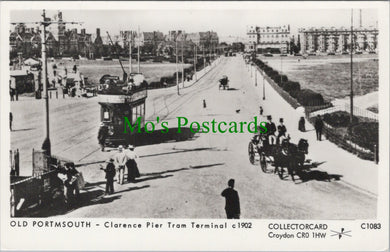 Hampshire Postcard - Old Portsmouth, Clarence Pier Tram Terminal DC1616