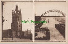 Load image into Gallery viewer, Northumberland Postcard - Newcastle, Tyne Bridge and The Cathedral DC1553