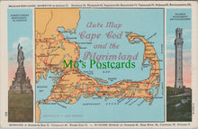 Load image into Gallery viewer, America Postcard - Auto Map Cape Cod and The Pilgrimland  SW13182