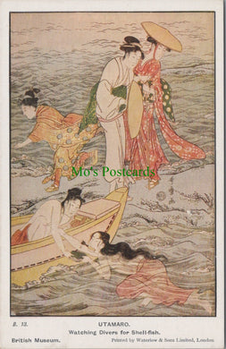 British Museum Postcard - Utamaro, Watching Divers For Shell-Fish SW13198