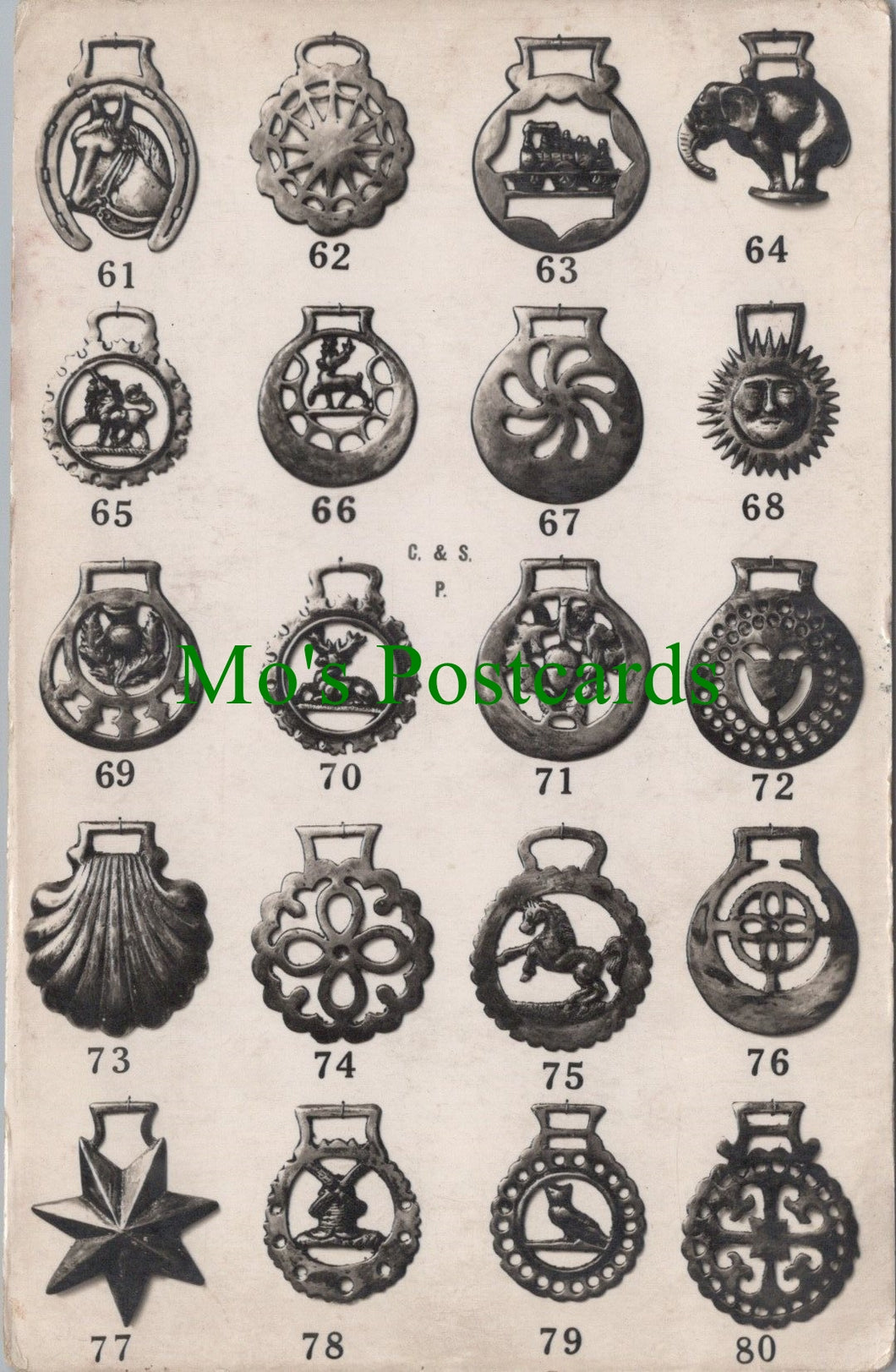 Equine Postcard - Selection of Horse Brasses HP201