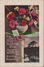 Load image into Gallery viewer, Greetings Postcard - To My Dear Friend Best Birthday Wishes  HP187
