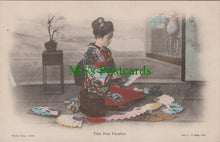 Load image into Gallery viewer, Japan Postcard - Japanese Lady, The Fan Painter  SW12462
