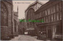 Load image into Gallery viewer, Warwickshire Postcard - Coventry, St Mary's Hall   SW13261