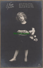 Load image into Gallery viewer, Greetings Postcard - A Happy Birthday, Young Child  SW10993