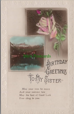 Greetings Postcard - Birthday Greetings To My Sister  SW11012
