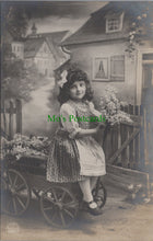 Load image into Gallery viewer, Children Postcard - Young Girl Sat on a Hand Cart HP120
