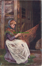 Load image into Gallery viewer, Occupation Postcard - Toilers of The Deep, Mending The Nets HP2
