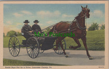 Load image into Gallery viewer, America Postcard - Amish Boys Out For a Drive, Lancaster County DC823
