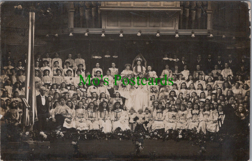 Social History Postcard - Large Group of Adults and Children  SW11247