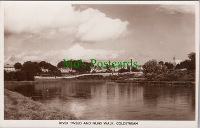 Scotland Postcard - Coldstream, River Tweed and Nuns Walk  SW11264