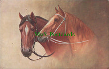 Load image into Gallery viewer, Animals Postcard - Horse Art, Two Brown Horses  SW11573
