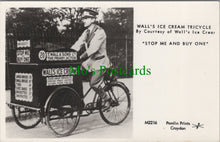 Load image into Gallery viewer, Transport Postcard - Wall&#39;s Ice Cream Tricycle Delivery Man SW11574
