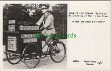 Load image into Gallery viewer, Transport Postcard - Wall's Ice Cream Tricycle Delivery Man SW11574