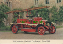 Load image into Gallery viewer, Motor Museum Postcard - Merryweather 6 Cylinder Fire Engine SW12162

