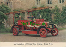 Load image into Gallery viewer, Motor Museum Postcard - Merryweather 6 Cylinder Fire Engine SW12162