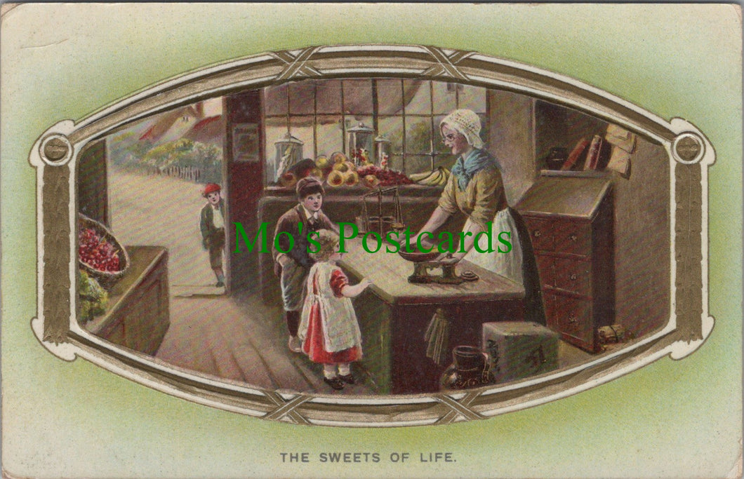 Children Postcard - The Sweets of Life. Shopkeeper SW12735