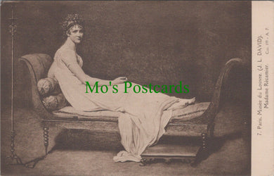 Art Postcard -J.L.David, Madame Recamier, Musee Du Louvre  SW12917