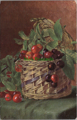 Food & Drink Postcard - Basket of Cherries  SW13368