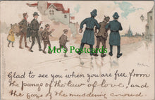 Load image into Gallery viewer, Comic Postcard - Policemen Arresting a Man  SW13371
