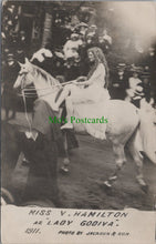 Load image into Gallery viewer, Warwickshire Postcard - Coventry, Miss V.Hamilton as &quot;Lady Godiva&quot; SW13395
